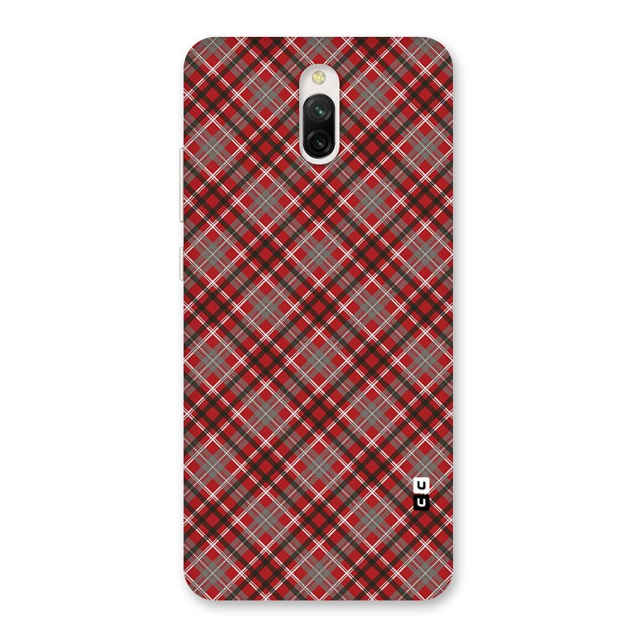 Textile Check Pattern Back Case for Redmi 8A Dual