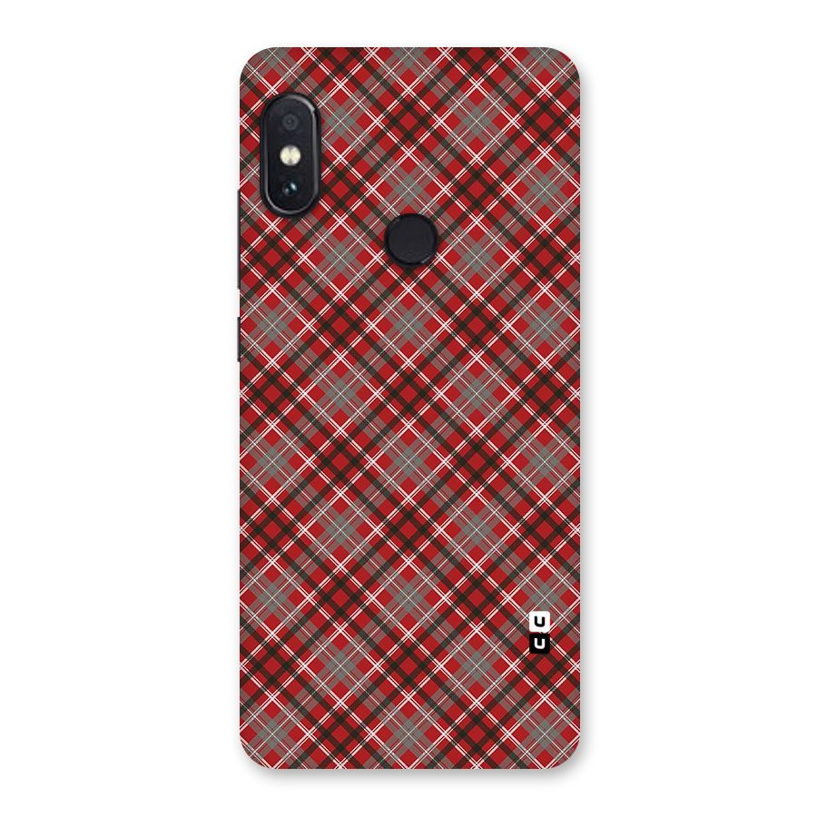 Textile Check Pattern Back Case for Redmi Note 5 Pro
