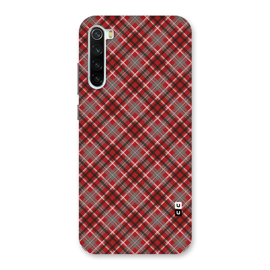 Textile Check Pattern Back Case for Redmi Note 8