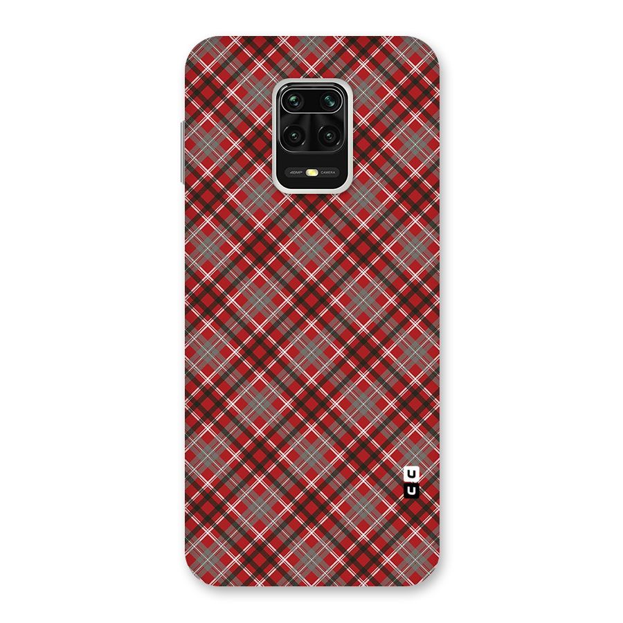 Textile Check Pattern Back Case for Redmi Note 9 Pro