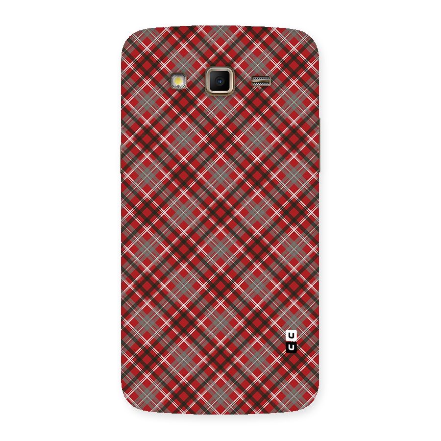 Textile Check Pattern Back Case for Samsung Galaxy Grand 2
