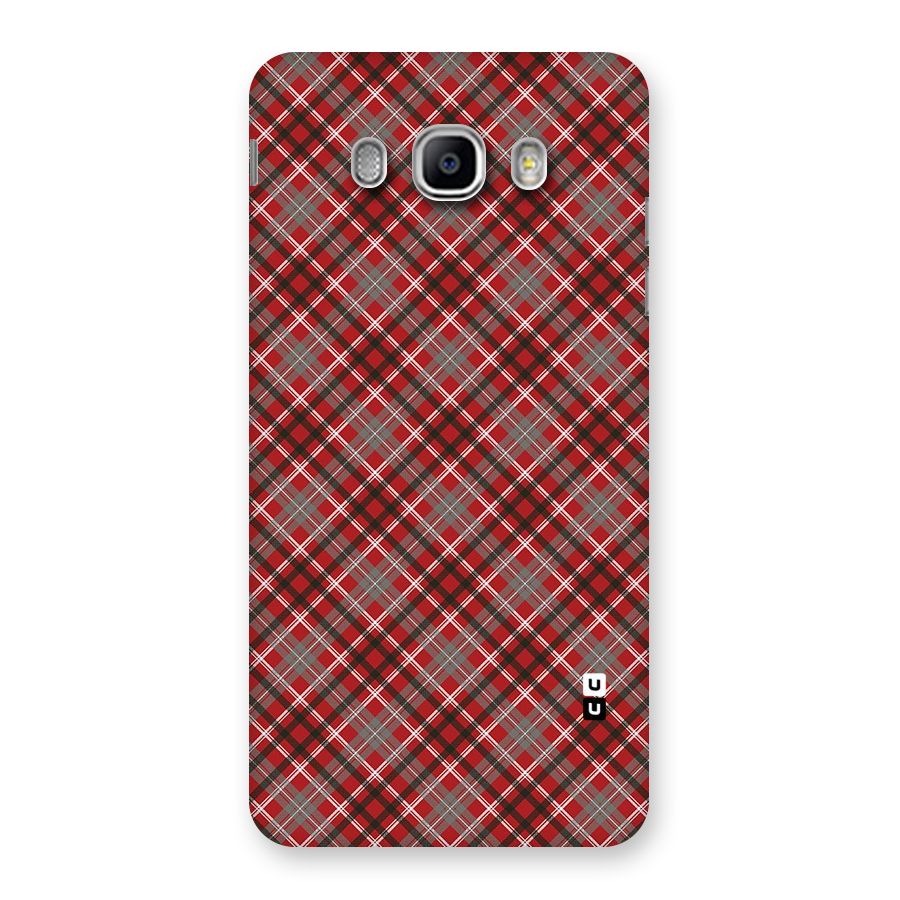 Textile Check Pattern Back Case for Samsung Galaxy J5 2016