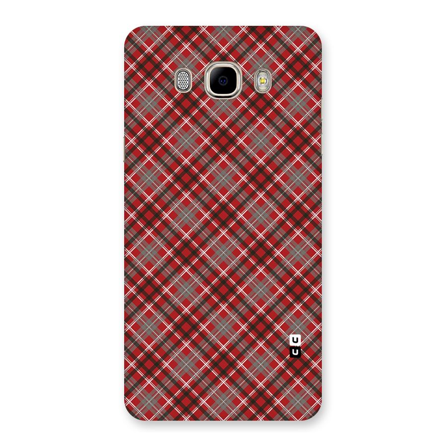 Textile Check Pattern Back Case for Samsung Galaxy J7 2016