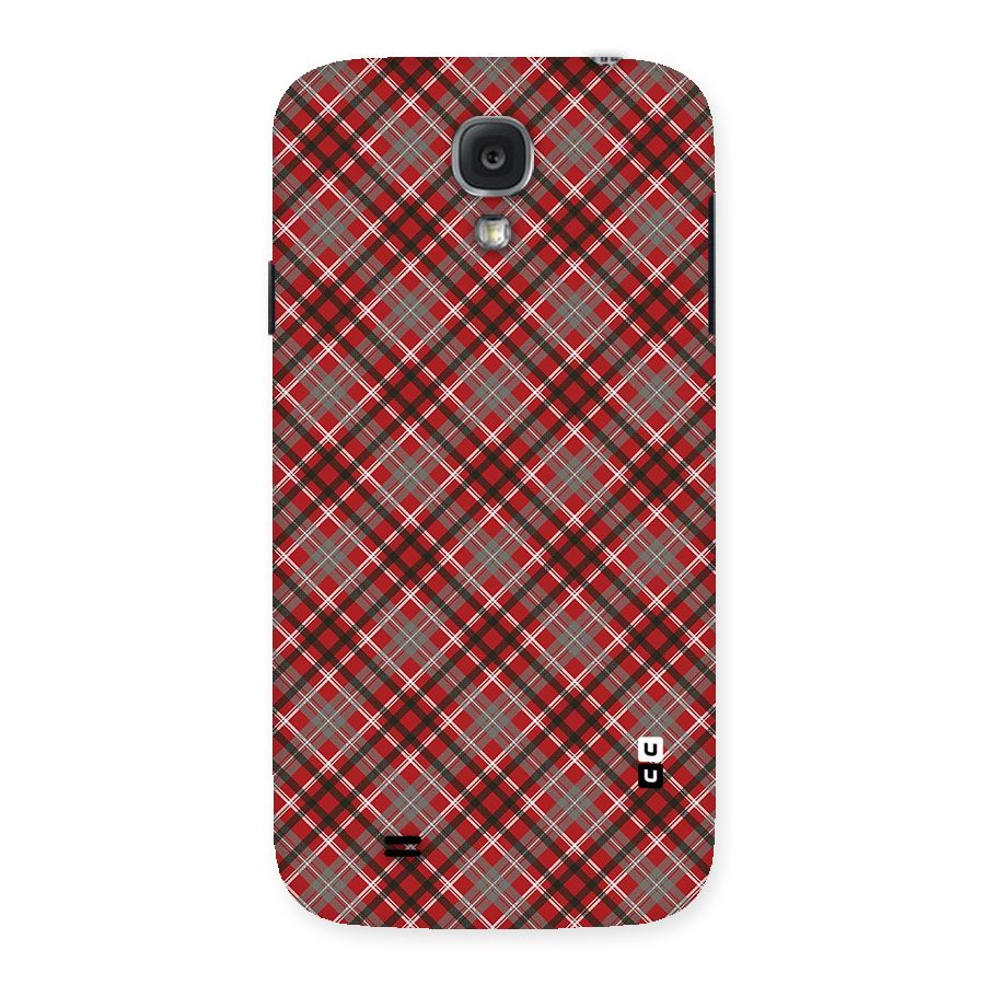 Textile Check Pattern Back Case for Samsung Galaxy S4