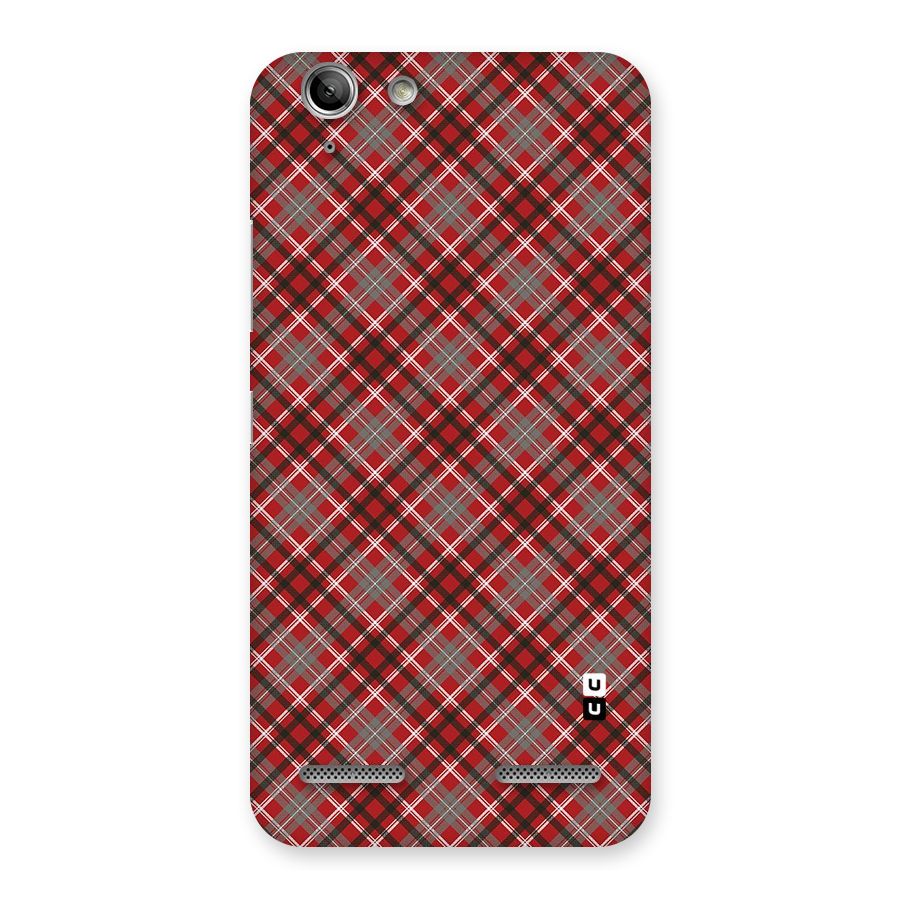 Textile Check Pattern Back Case for Vibe K5