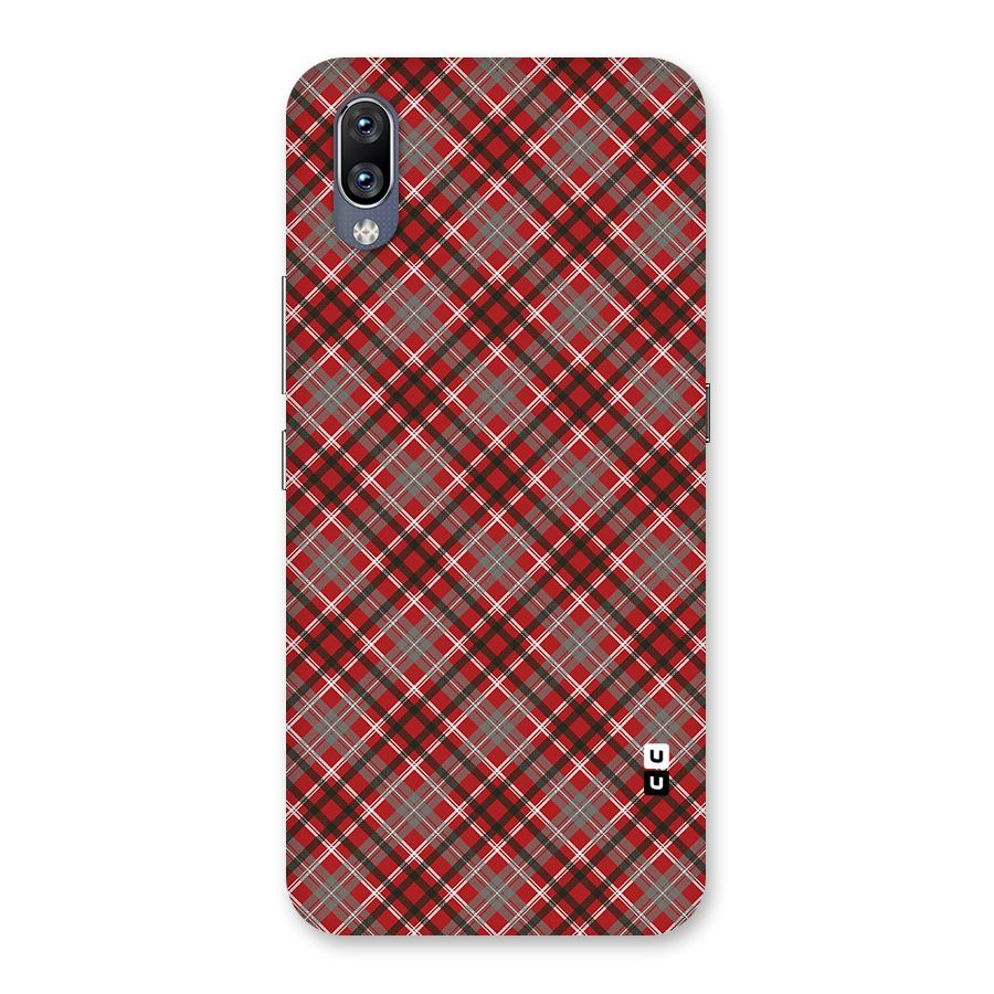 Textile Check Pattern Back Case for Vivo NEX