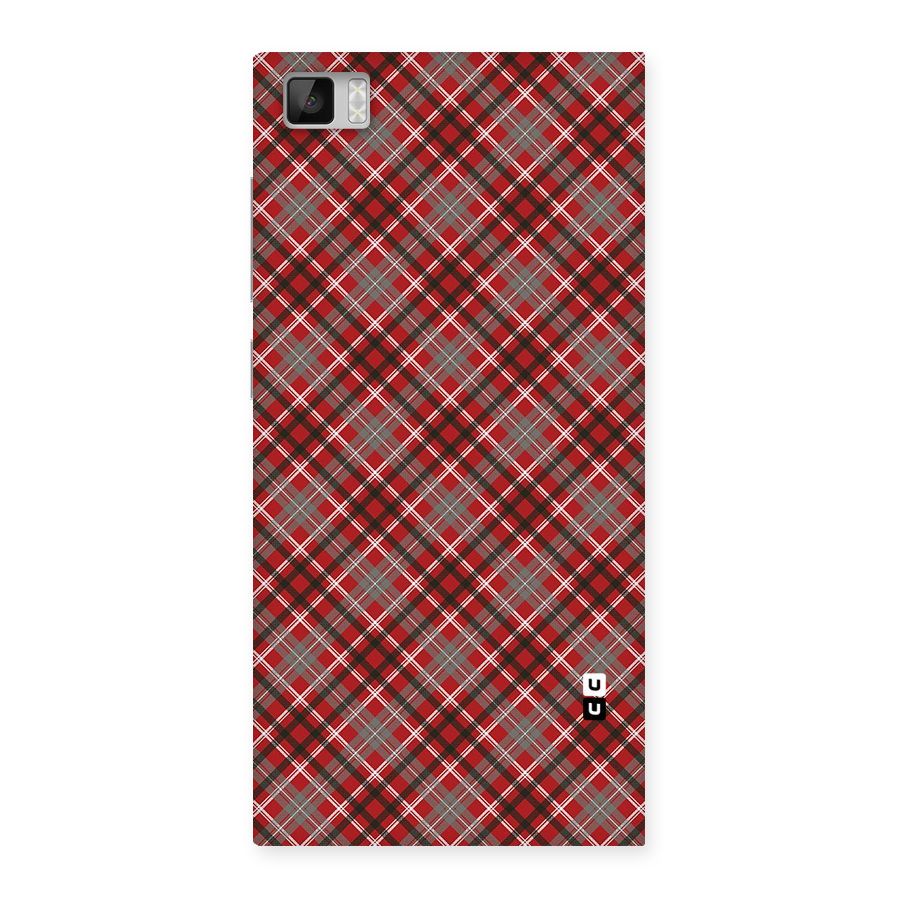 Textile Check Pattern Back Case for Xiaomi Mi3