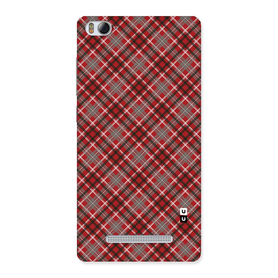 Textile Check Pattern Back Case for Xiaomi Mi4i