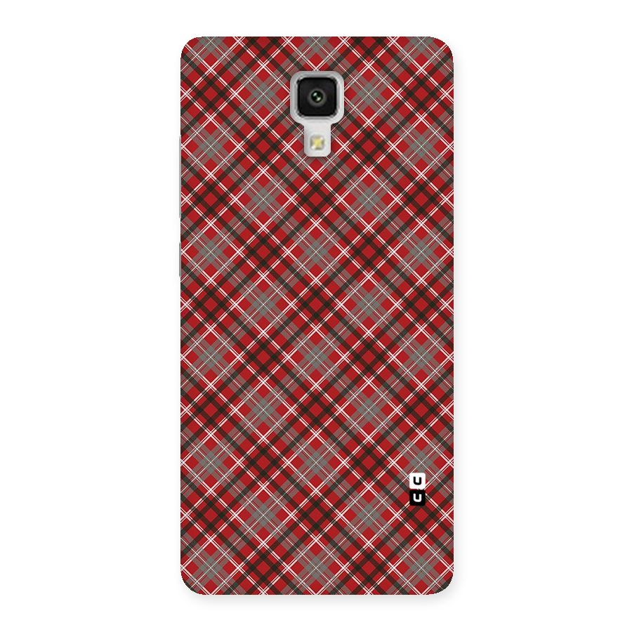 Textile Check Pattern Back Case for Xiaomi Mi 4