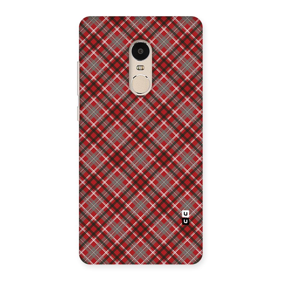 Textile Check Pattern Back Case for Xiaomi Redmi Note 4