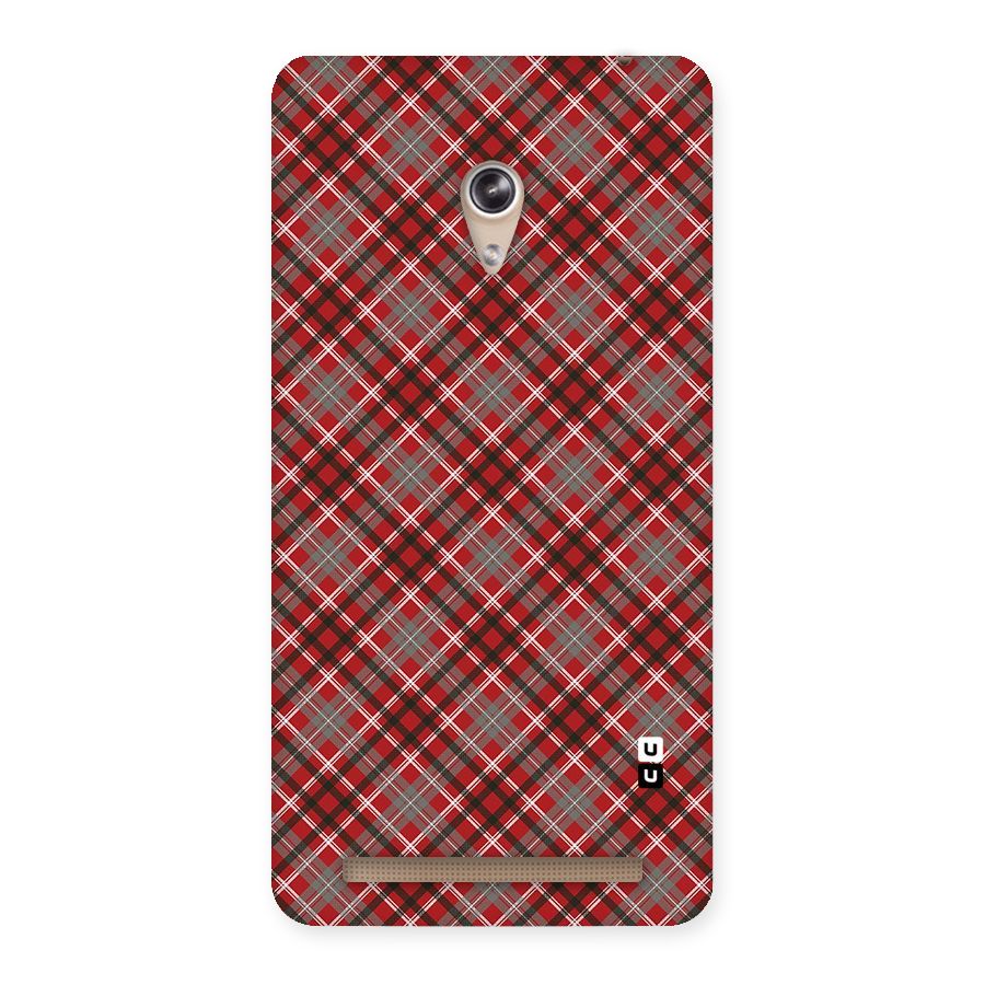 Textile Check Pattern Back Case for Zenfone 6