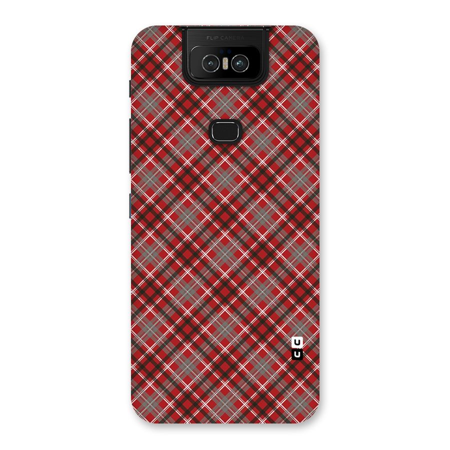 Textile Check Pattern Back Case for Zenfone 6z