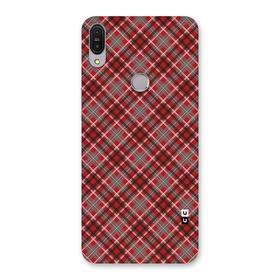 Textile Check Pattern Back Case for Zenfone Max Pro M1