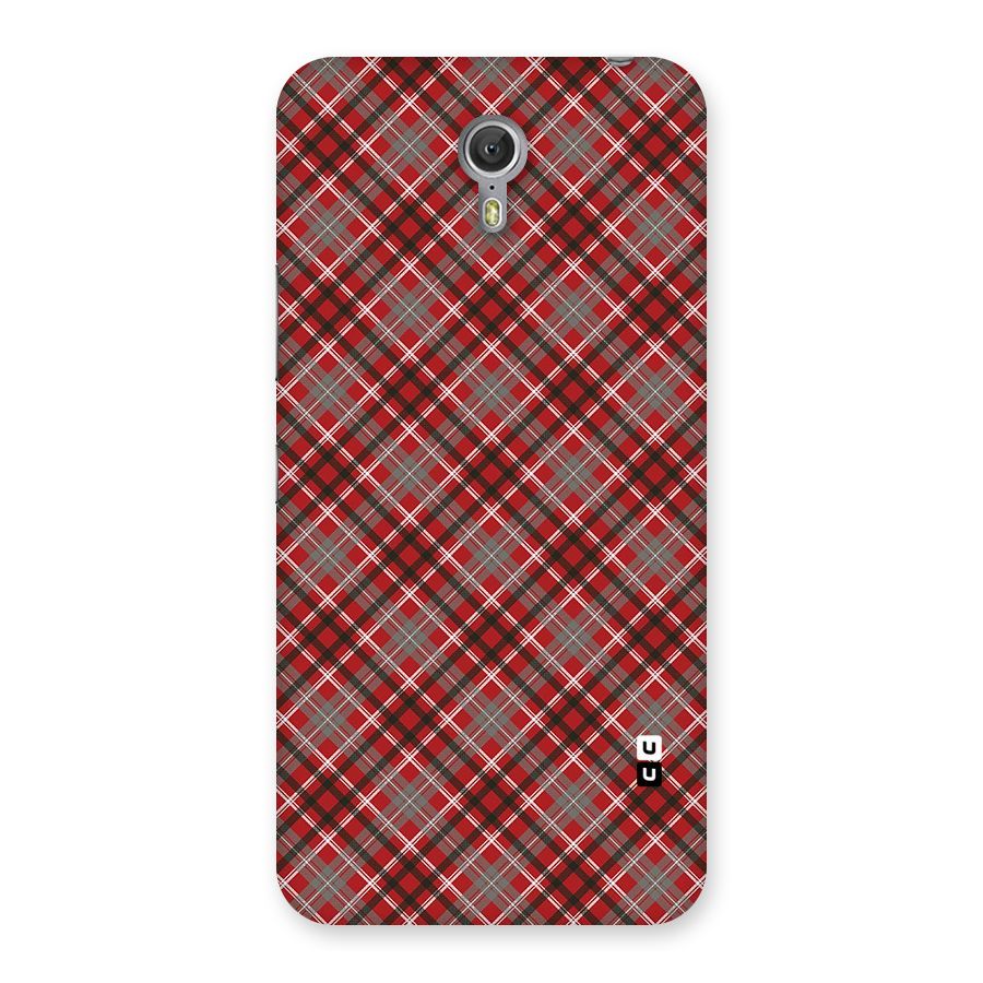 Textile Check Pattern Back Case for Zuk Z1