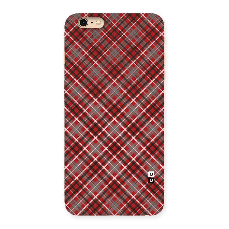 Textile Check Pattern Back Case for iPhone 6 Plus 6S Plus