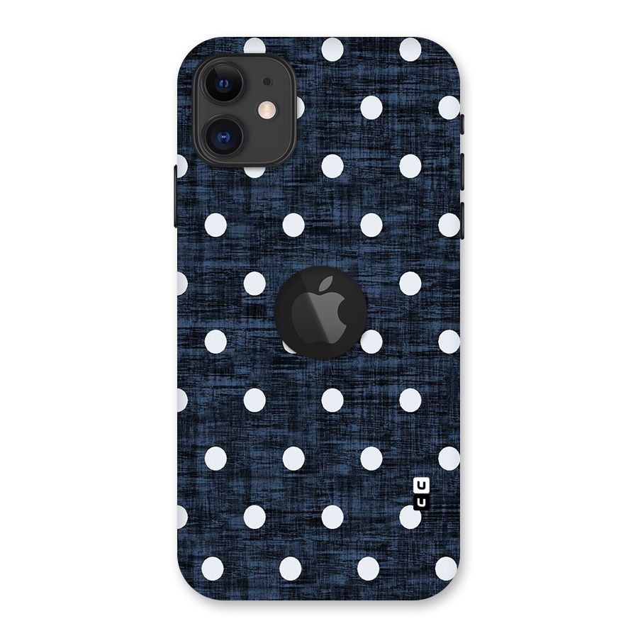 Textured Dots Back Case for iPhone 11 Logo Cut