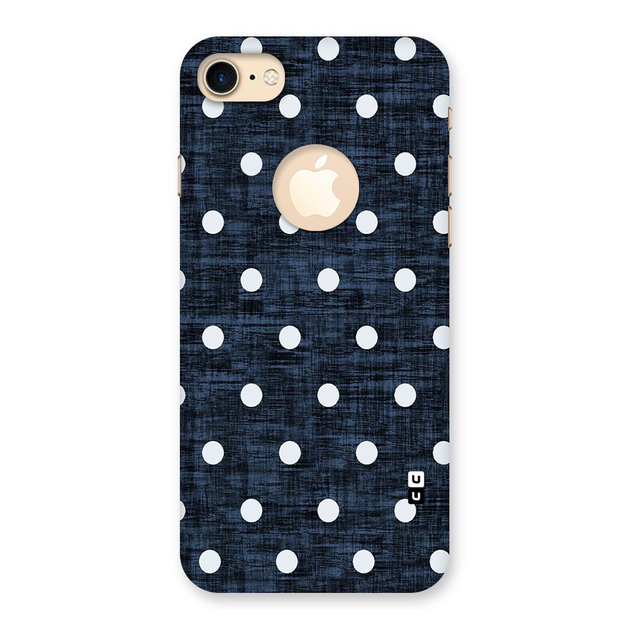 Textured Dots Back Case for iPhone 7 Logo Cut