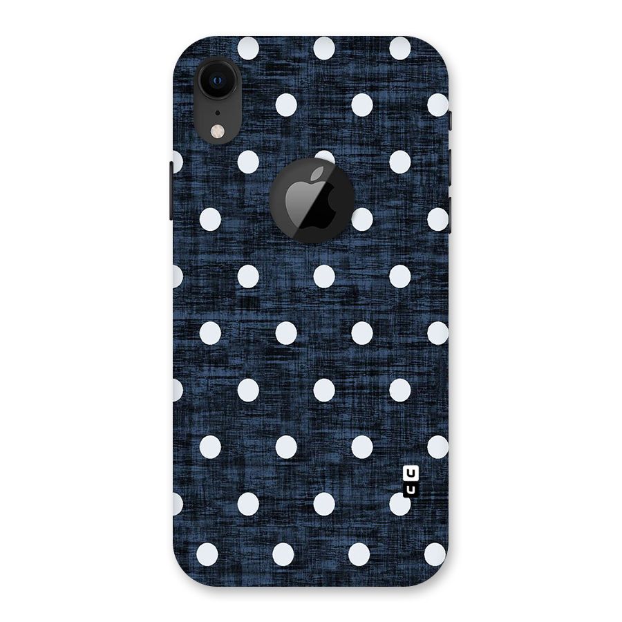 Textured Dots Back Case for iPhone XR Logo Cut