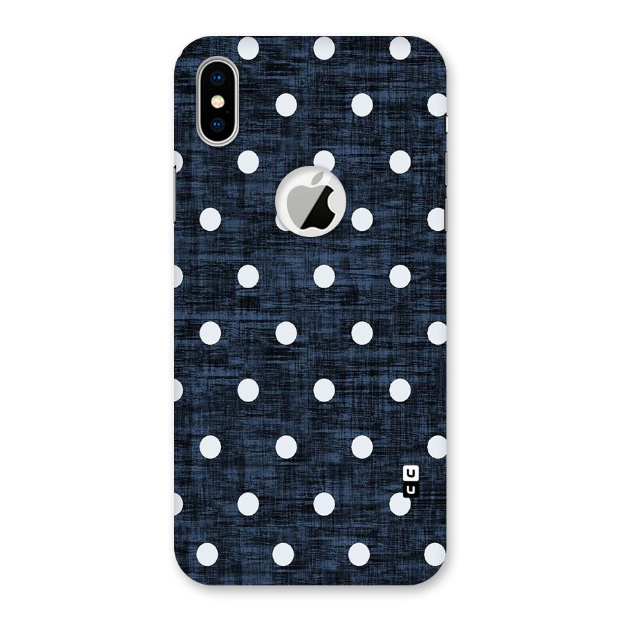 Textured Dots Back Case for iPhone X Logo Cut
