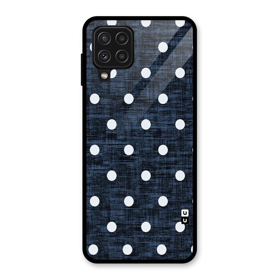 Textured Dots Glass Back Case for Galaxy A22 4G
