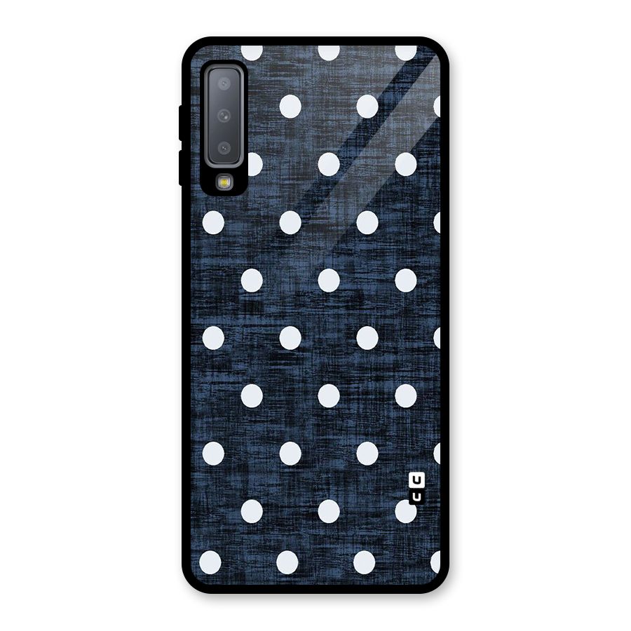 Textured Dots Glass Back Case for Galaxy A7 (2018)
