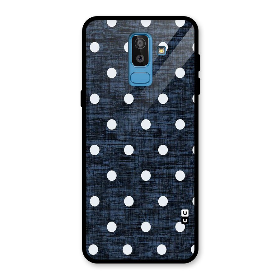 Textured Dots Glass Back Case for Galaxy J8