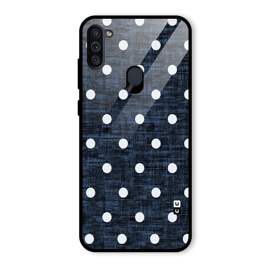 Textured Dots Glass Back Case for Galaxy M11