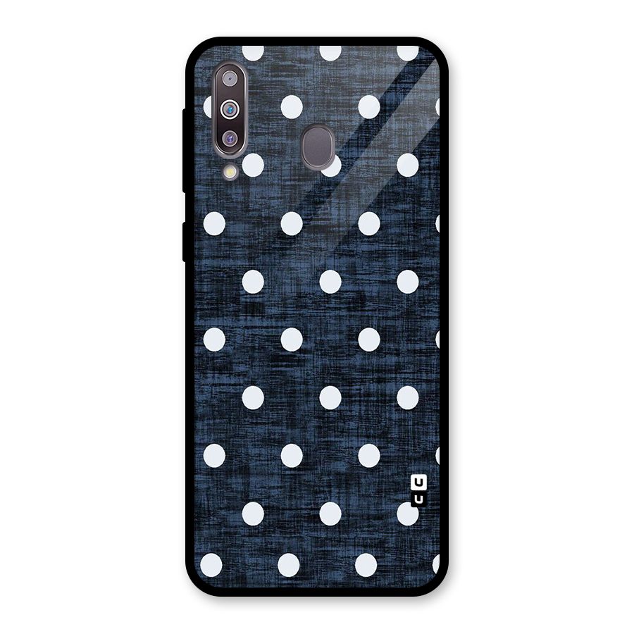 Textured Dots Glass Back Case for Galaxy M30