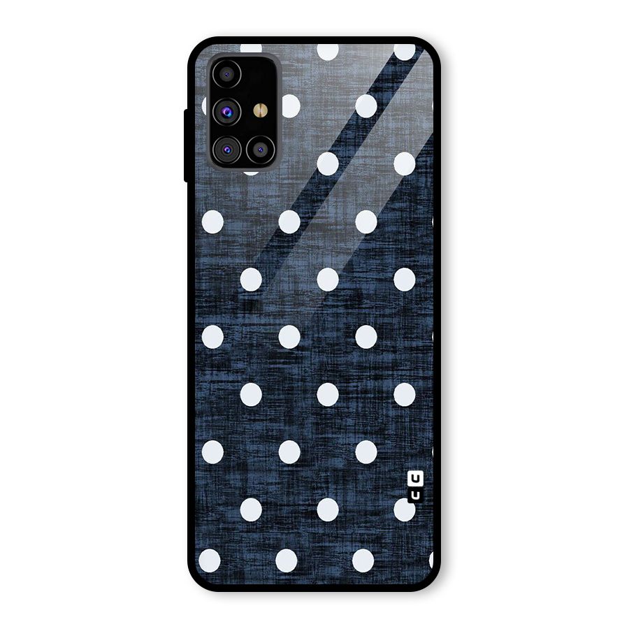 Textured Dots Glass Back Case for Galaxy M31s