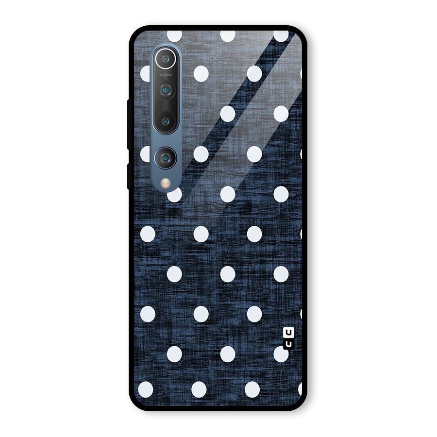 Textured Dots Glass Back Case for Mi 10