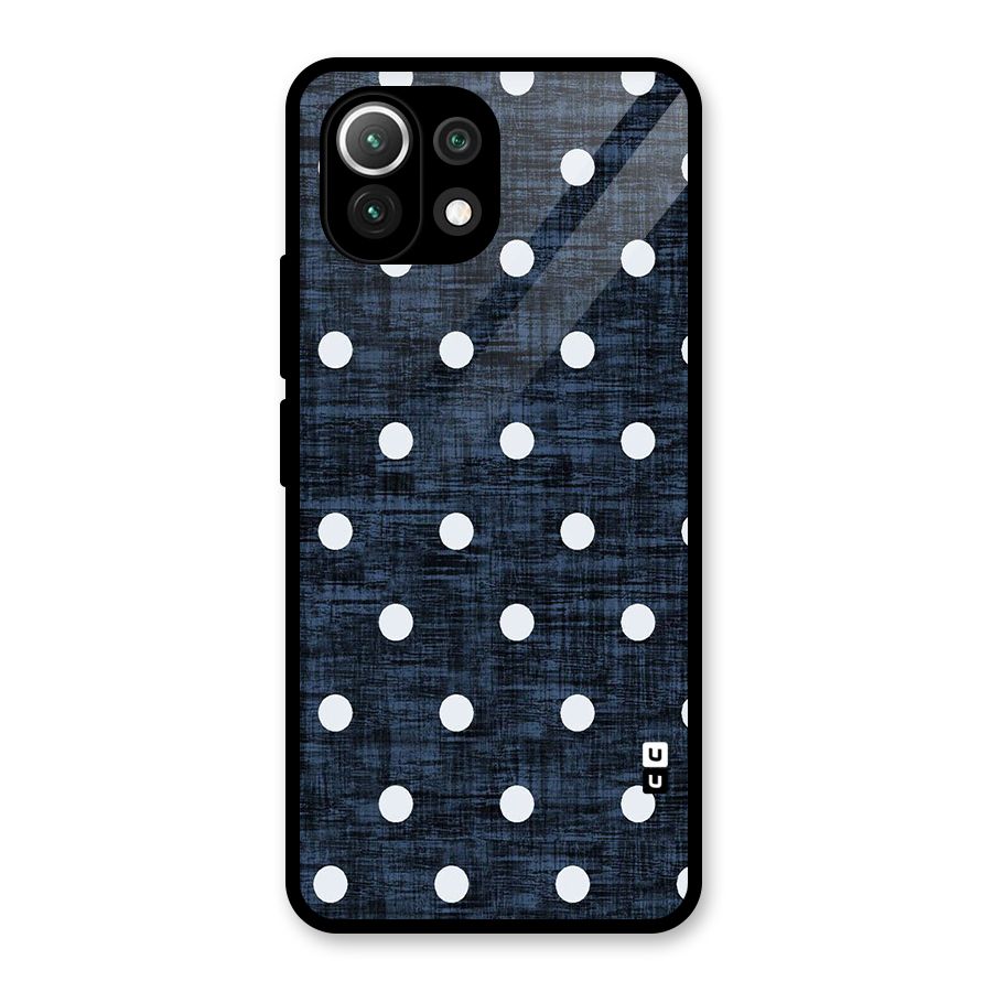Textured Dots Glass Back Case for Mi 11 Lite