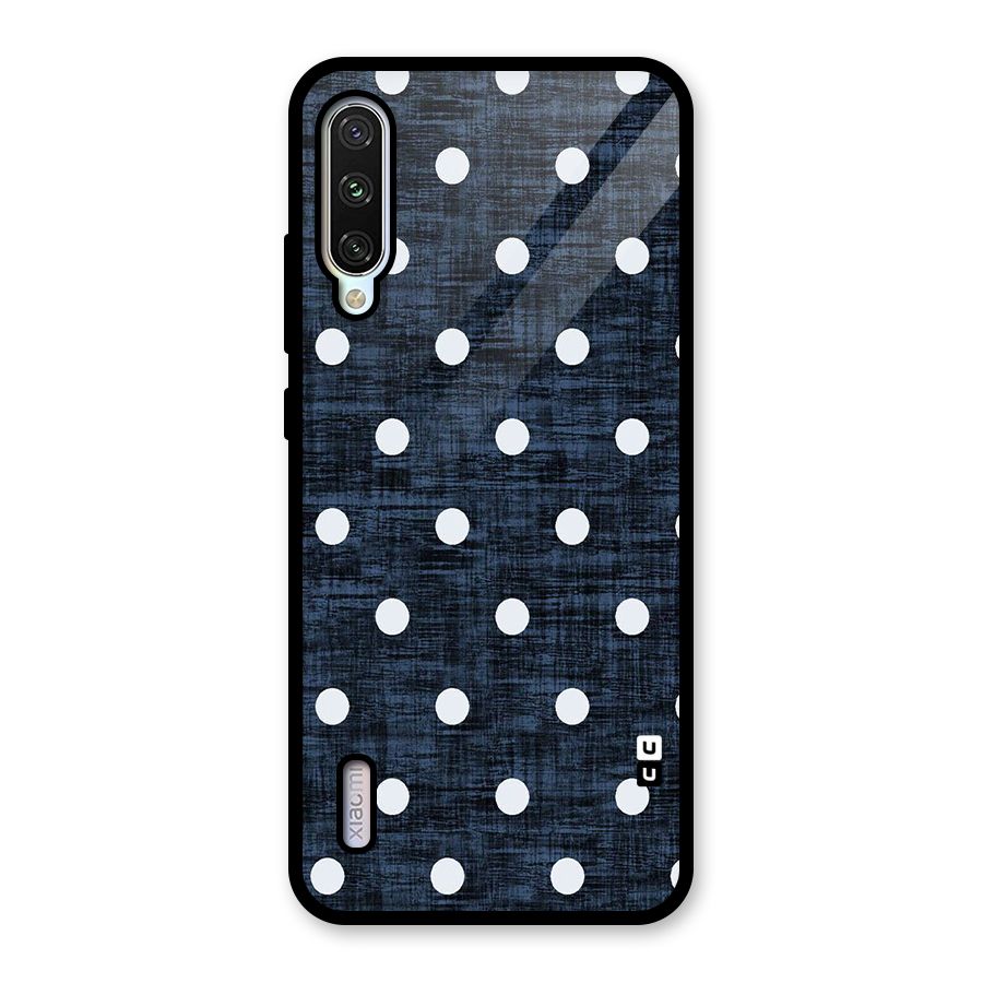 Textured Dots Glass Back Case for Mi A3