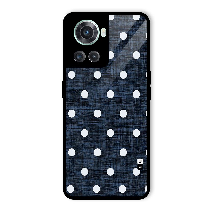 Textured Dots Glass Back Case for OnePlus 10R
