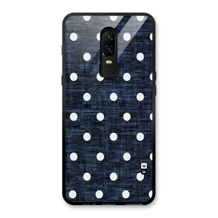Textured Dots Glass Back Case for OnePlus 6