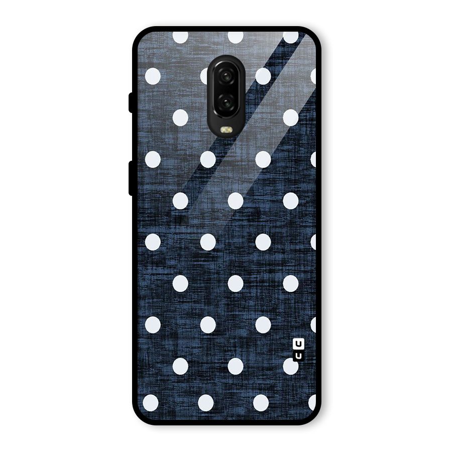 Textured Dots Glass Back Case for OnePlus 6T