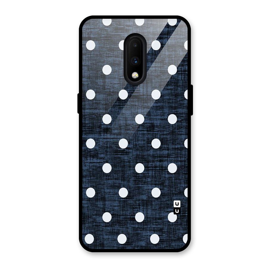 Textured Dots Glass Back Case for OnePlus 7