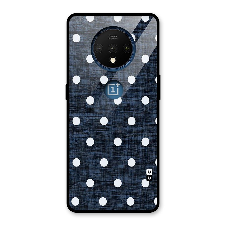 Textured Dots Glass Back Case for OnePlus 7T