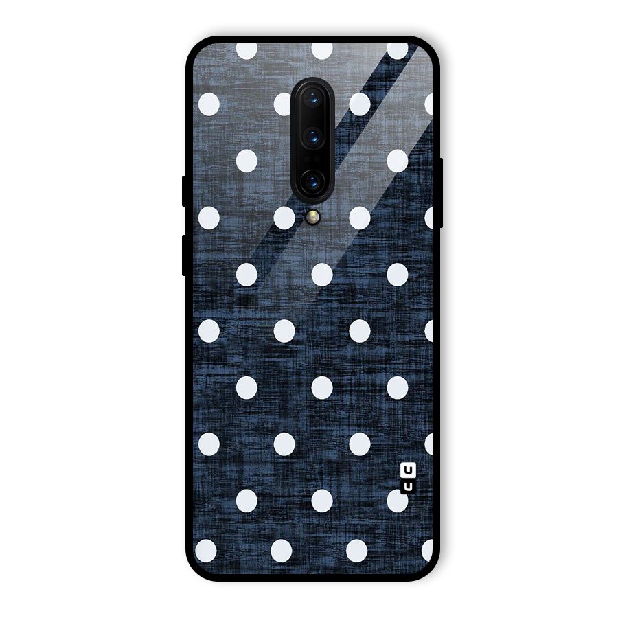 Textured Dots Glass Back Case for OnePlus 7 Pro