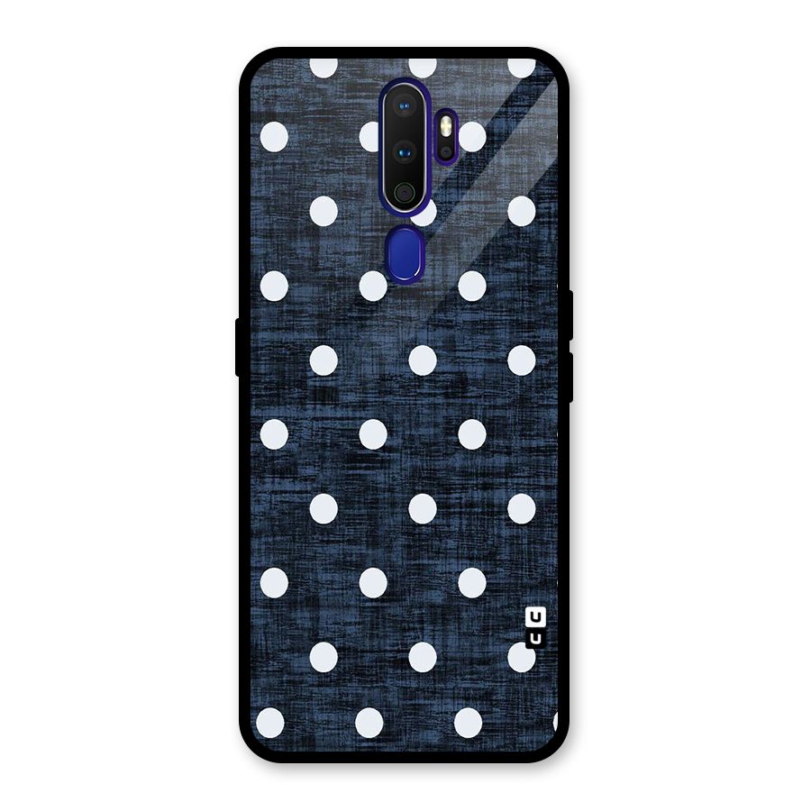 Textured Dots Glass Back Case for Oppo A9 (2020)