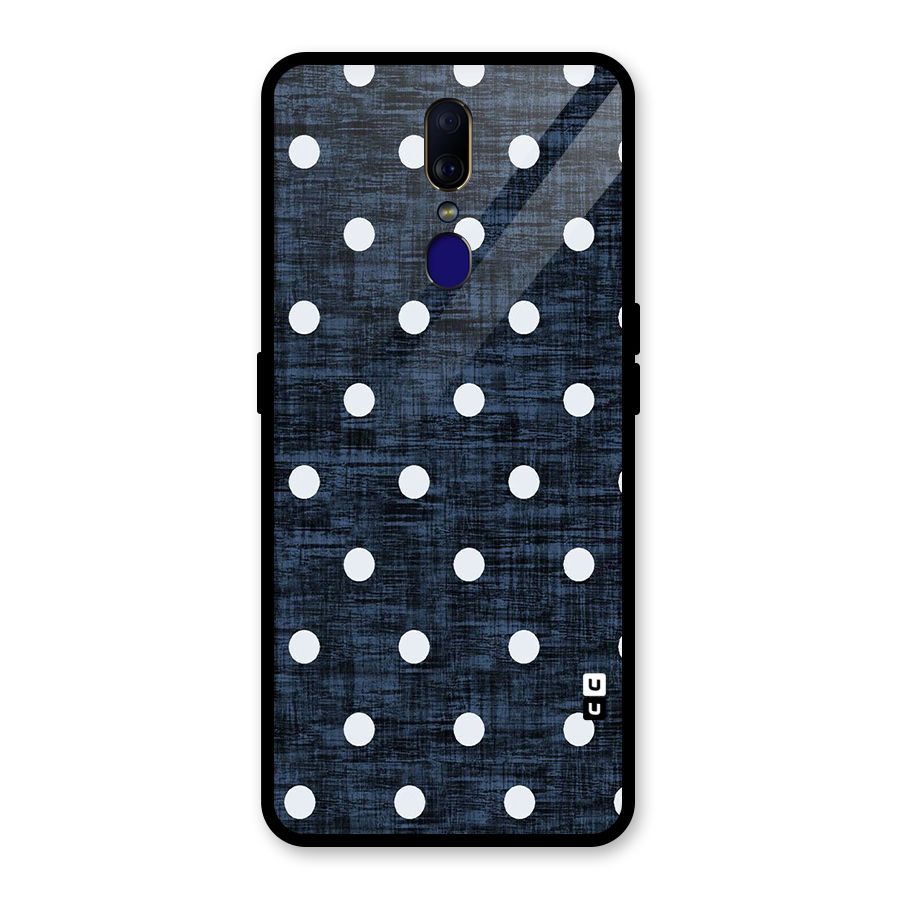 Textured Dots Glass Back Case for Oppo F11