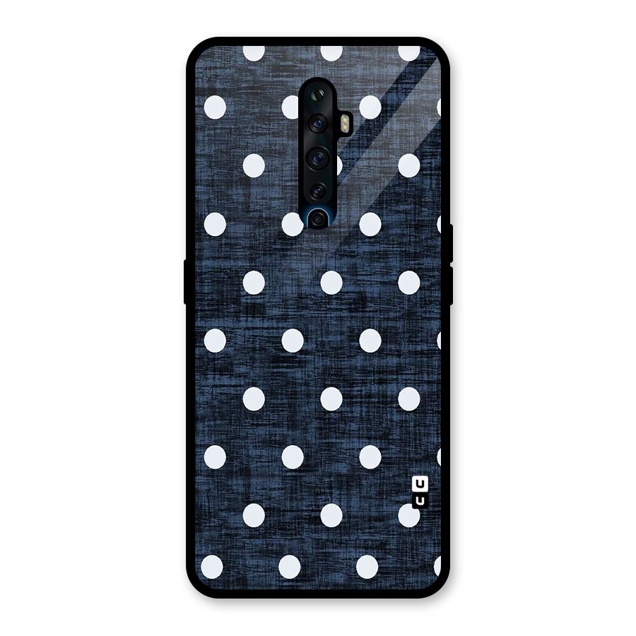 Textured Dots Glass Back Case for Oppo Reno2 F