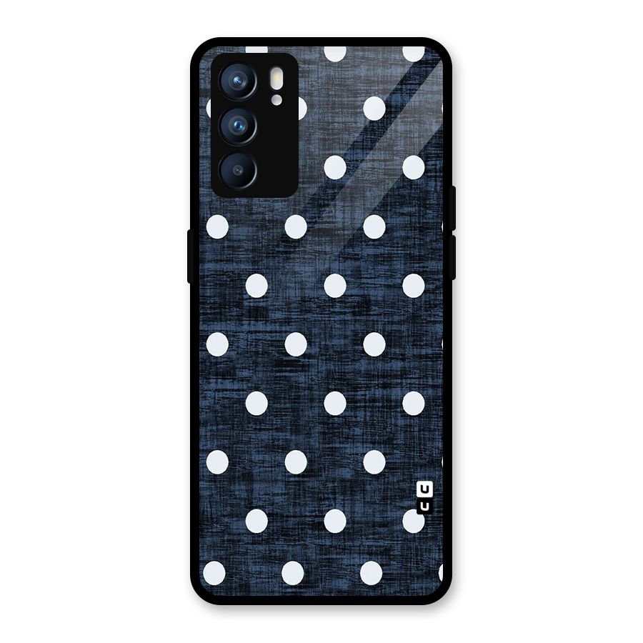 Textured Dots Glass Back Case for Oppo Reno6 5G