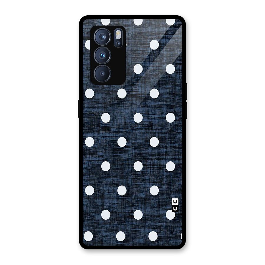 Textured Dots Glass Back Case for Oppo Reno6 Pro 5G