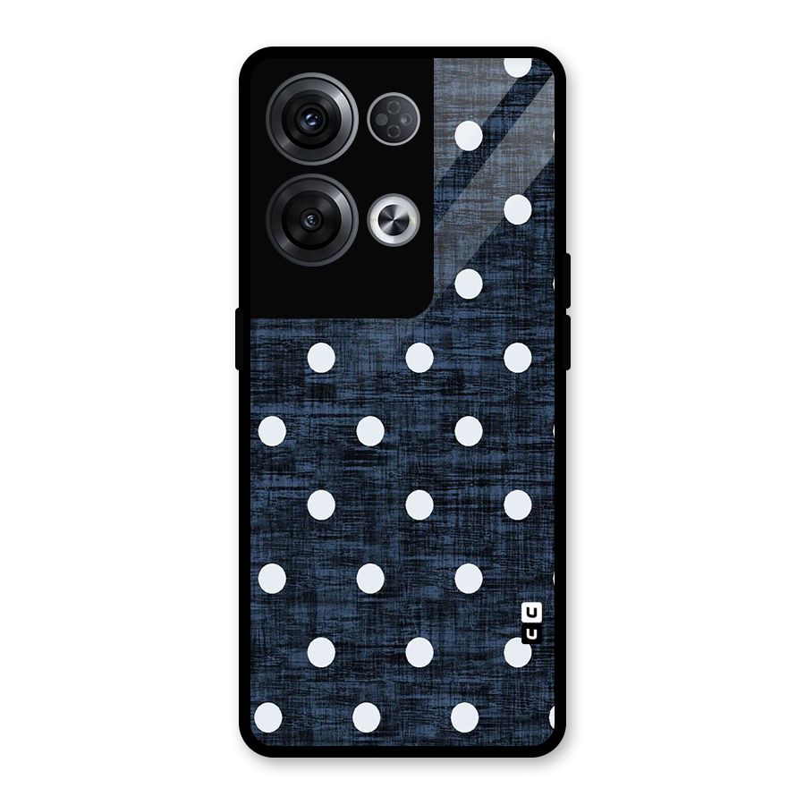 Textured Dots Glass Back Case for Oppo Reno8 Pro 5G
