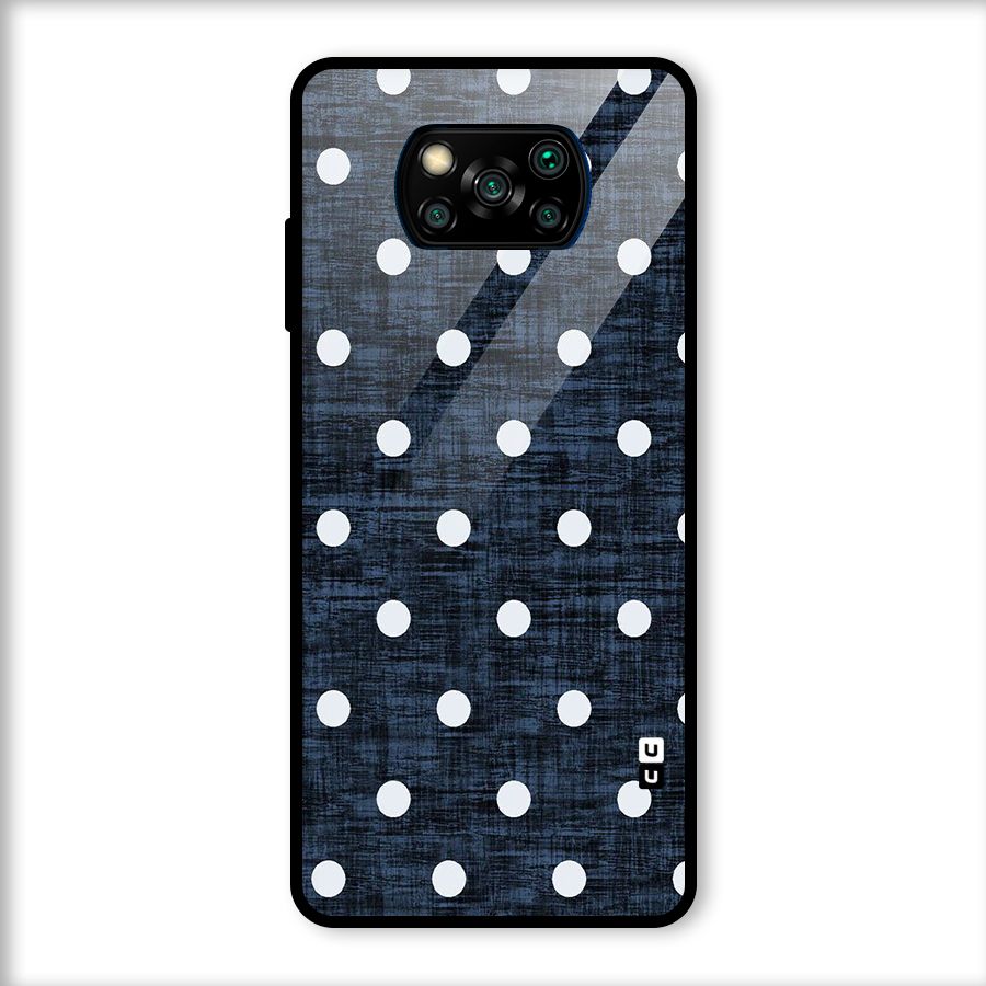 Textured Dots Glass Back Case for Poco X3
