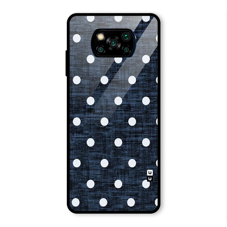 Textured Dots Glass Back Case for Poco X3 Pro