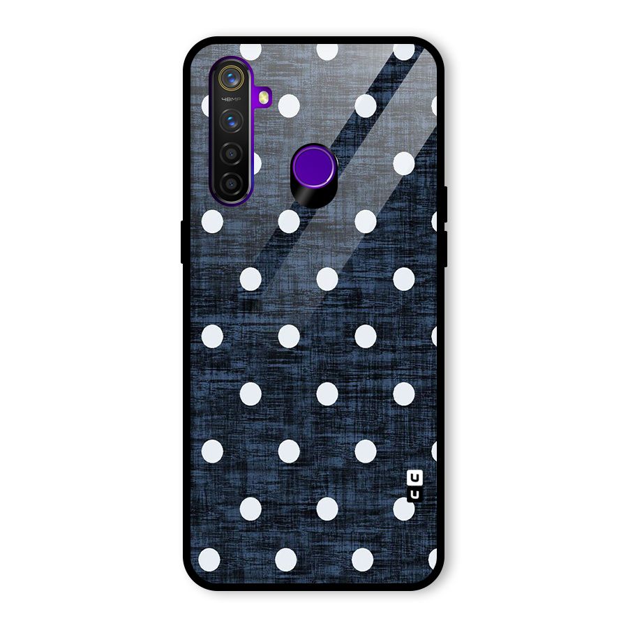Textured Dots Glass Back Case for Realme 5 Pro