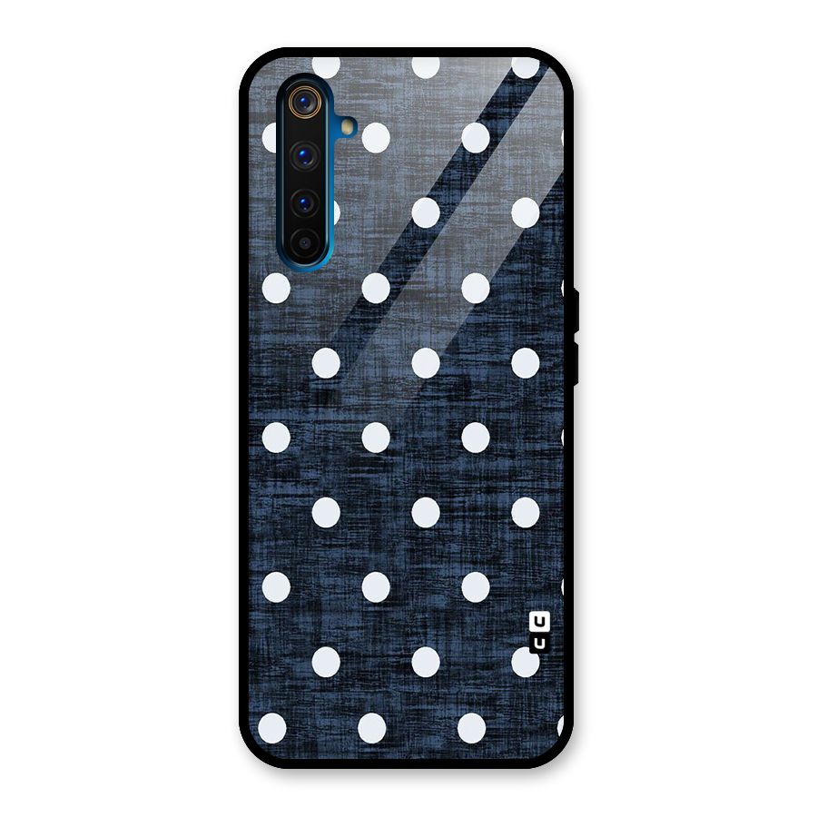 Textured Dots Glass Back Case for Realme 6 Pro