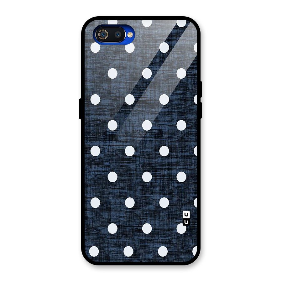 Textured Dots Glass Back Case for Realme C2