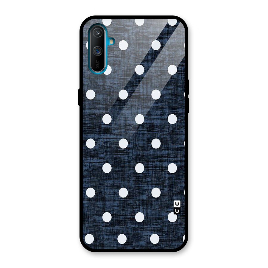 Textured Dots Glass Back Case for Realme C3